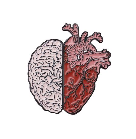 Значки Мозг и сердце