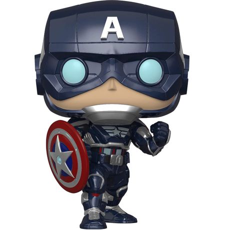 Фигурка Funko POP! Капитан Америка из игры Marvel Avengers (Captain America Game) изображение 2