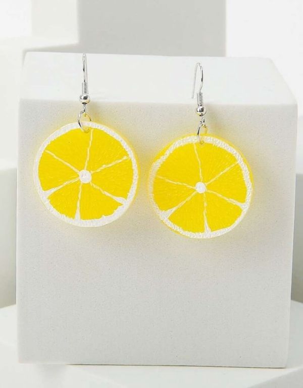 Серьги Лимон 2 см