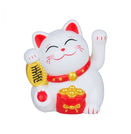 Фигурка Манеки Неко - Кот Счастья и Удачи белый (Maneki Neko)