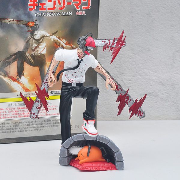 Фигурка Человек-Бензопила - Дэнджи и Почита спит (Denji Chainsaw Man) 20 см