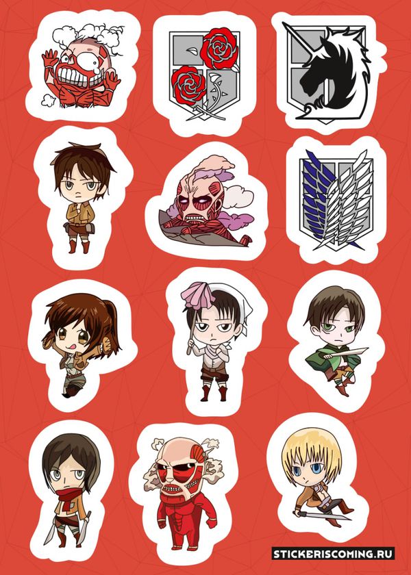 Стикеры Атака на Титанов (Attack on Titan)