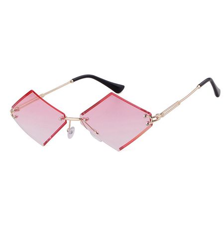 Очки ромб розово-прозрачные линзы