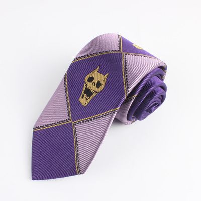Галстук ДжоДжо Кира Ёсикагэ (JoJo’s Bizarre Adventure) фиолетовый