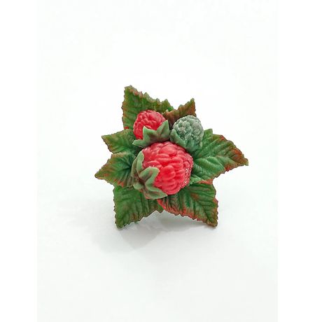 Брошь Малина тройная ягода