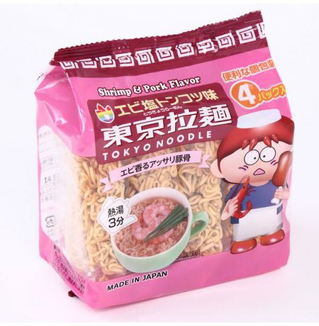 Лапша Tokyo Ramen с креветкой по токийски на мясном бульоне 4 порции Япония 120Г