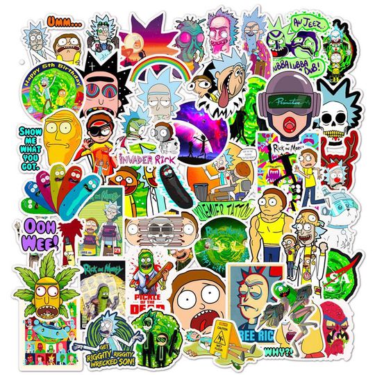 Стикеры Рик и Морти (Rick and Morty) 50 шт