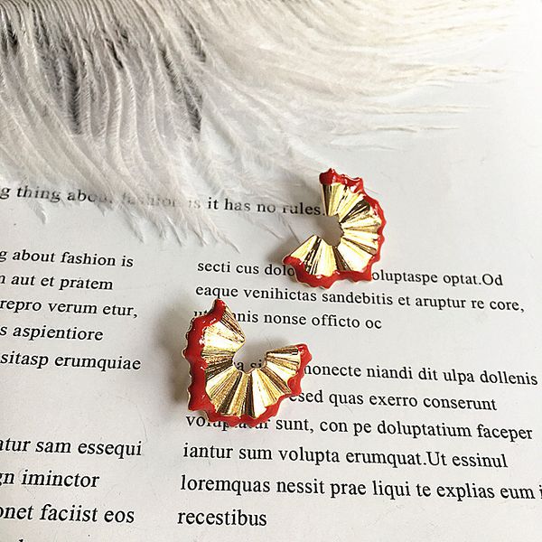 Серьги Художника: стружка карандаша