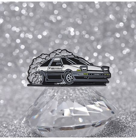 Значок Initial D - Toyota Trueno AE86 (пин, металл)