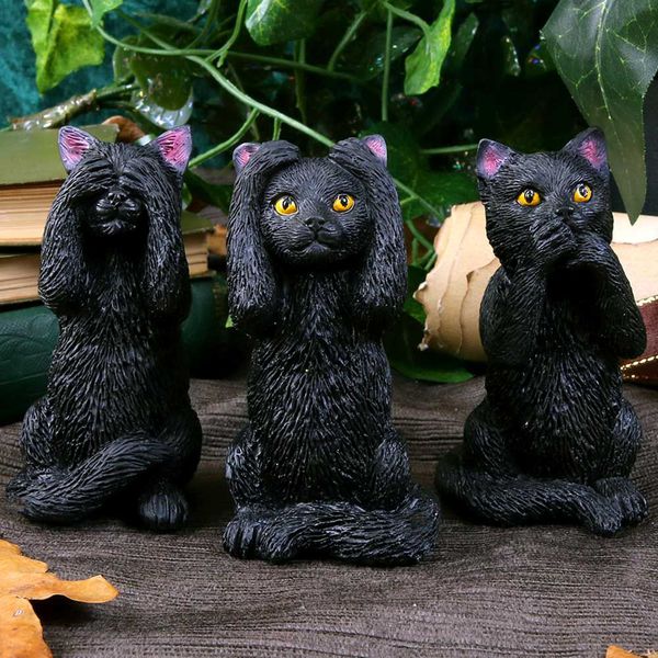 Статуэтка Коты - Три мудрых кота (Three Wise Felines) изображение 4