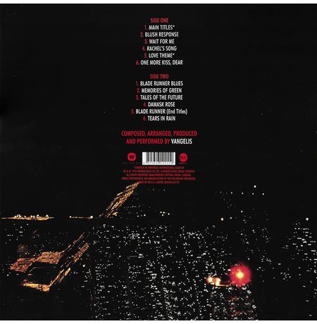 Виниловая пластинка Бегущий по Лезвию (Blade Runner - OST) изображение 3