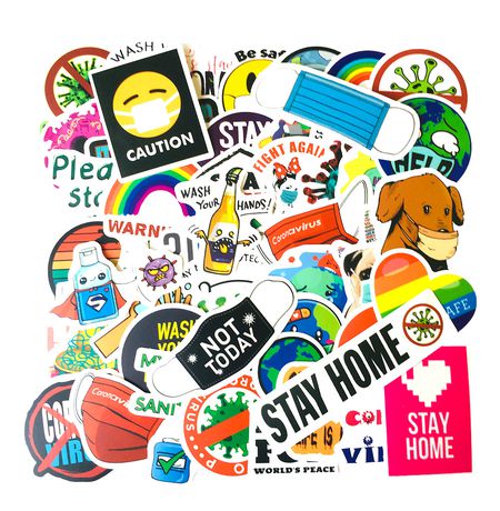 Стикеры Карантин 50 шт