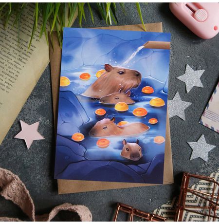 Открытка Капибары