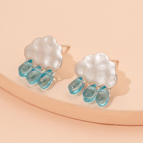 Серьги Облако с дождиком