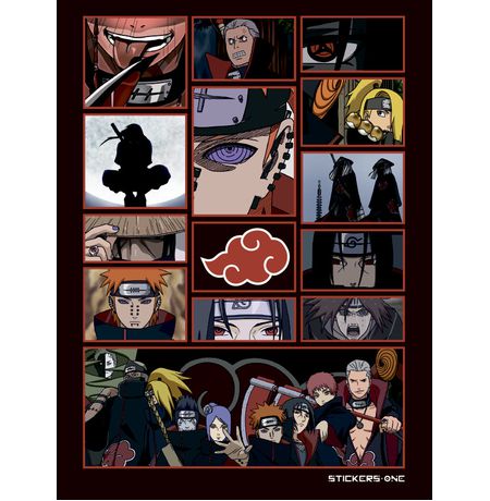 Набор стикеров Наруто Акацуки (Naruto)
