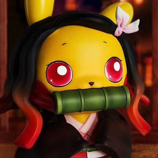 Фигурка Клинок рассекающий демонов Пикачу Незуко (Pikachu Nezuko - Demon Slayer) 13 cм изображение 2