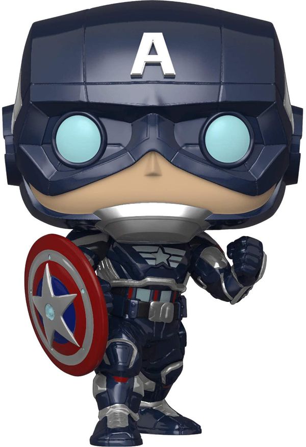 Фигурка Funko POP! Капитан Америка из игры Marvel Avengers (Captain America Game) изображение 2