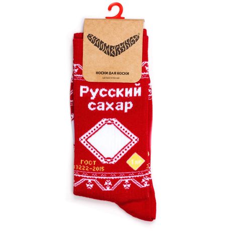 Носки Сахар (размер 34-39), белые, BOOOMERANGS