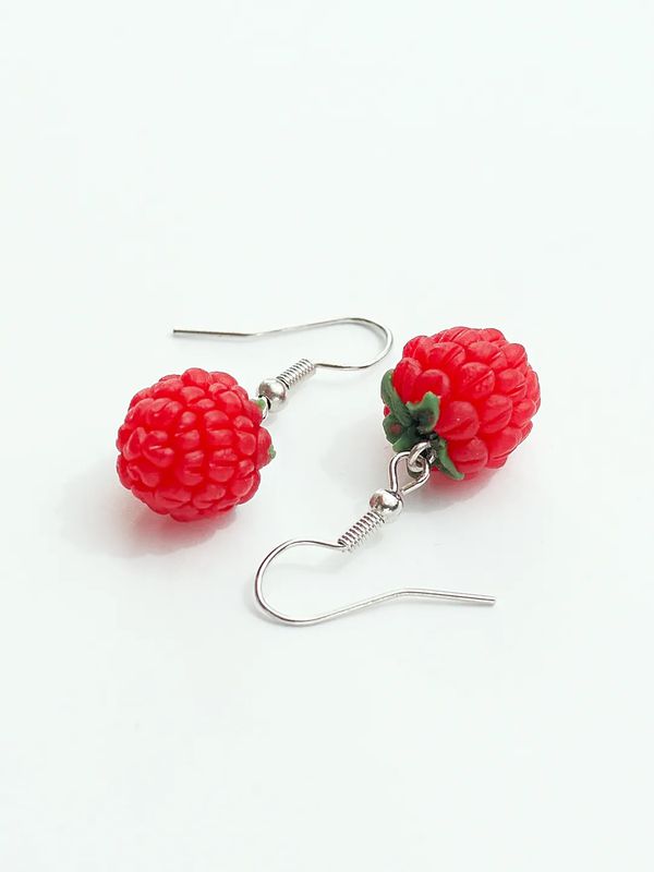 Серьги Малина с чашелистиком