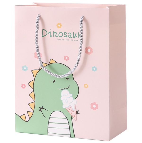 Пакет Динозавр розовый