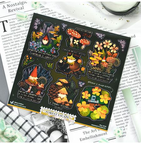 Наклейки Грибы и Лес (Forest Escape), стикеры NKS Q-Pack
