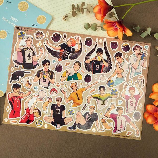 Стикеры Волейбол (Haikyuu!!) наклейки NKS