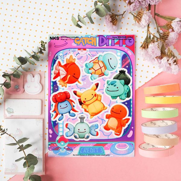 Набор стикеров Покемоны (Pokemon), mini