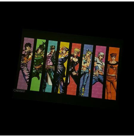 Постер ДжоДжо - Персонажи 28х41 см