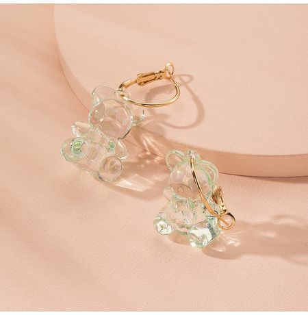 Серьги Мишка прозрачный