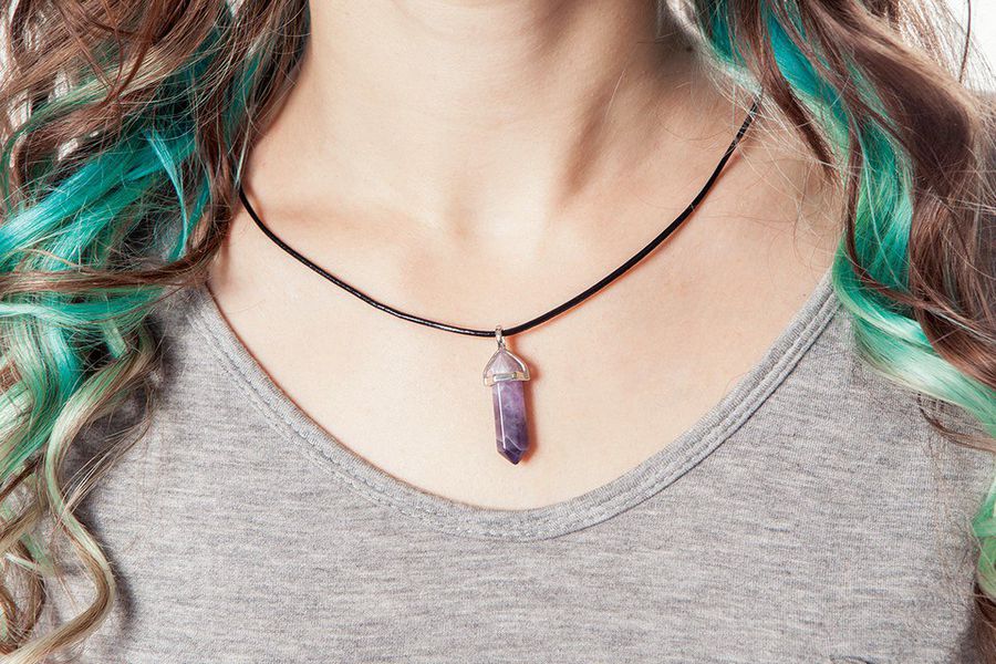 Подвеска Кристалл - Аметист фиолетовый