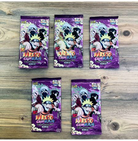 Коллекционные карточки Наруто Тир 2 Серия 6 (Naruto) Набор из 5 бустеров изображение 2