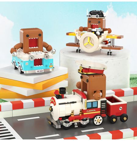 Сборный конструктор AREA-X - Домокун на паровозе (Sembo Block - Domo-kun) изображение 8