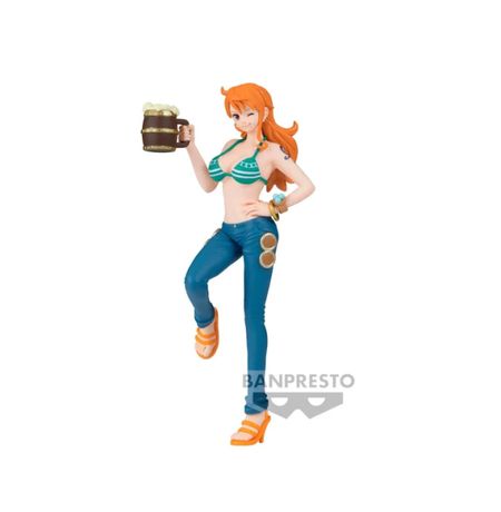 Фигурка One Piece - Нами с кружкой (Nami It's A Banquet Banpresto) 16 см лицензия