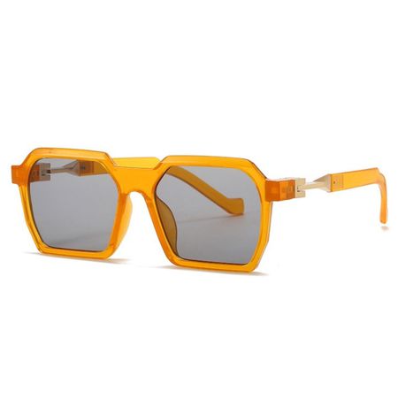 Очки Ретро линзы чёрные, оправа оранжевая