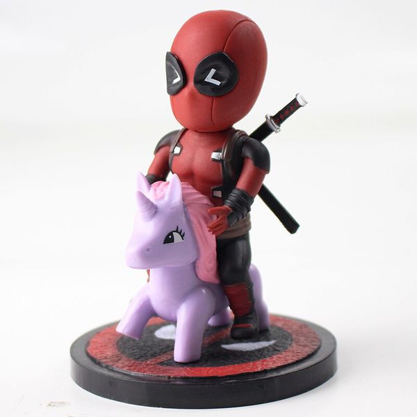 Фигурка Дэдпул на фиолетовом единороге (Deadpool) 10 см изображение 2