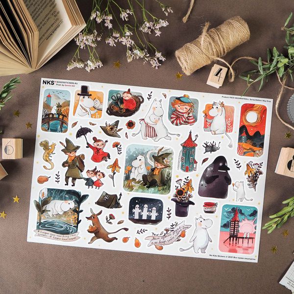 Стикеры Муми-тролли (Moomins) наклейки NKS