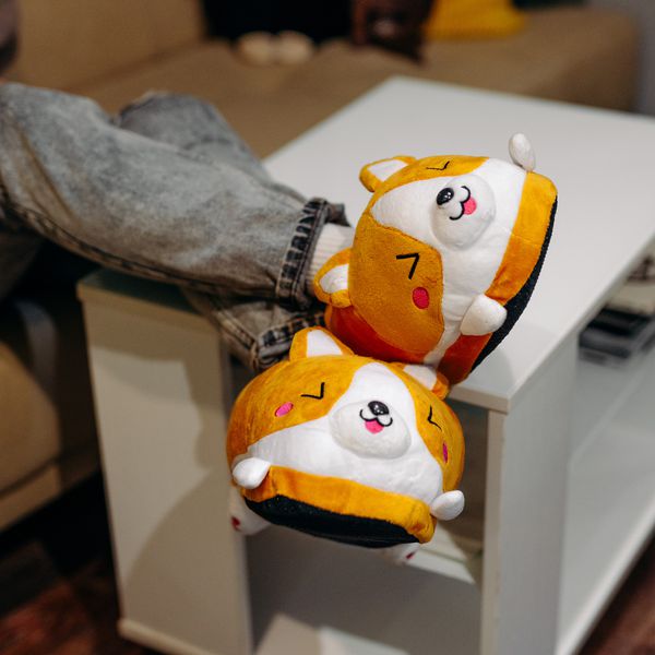 Тапочки Собака - Корги, с задниками изображение 3