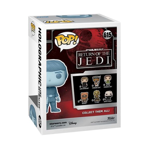 Фигурка Funko POP! Люк Скайуокер Голограмма (Star Wars - Hologram Luke) GITD EE Exc УЦЕНКА изображение 3