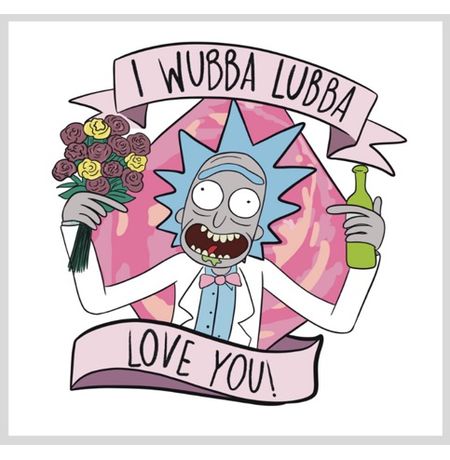 Открытка Рик и Морти - I Wubba Lubba Love You 10х10 Workshop Phoenix