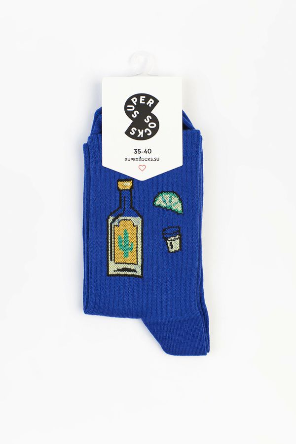 Носки SUPER SOCKS Текила и Лайм, голубой (размер 35-40) изображение 2