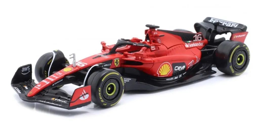 Коллекционная металлическая (Die Cast) модель Bburago Formula1 - Ferrari SF23 #16 Шарль Леклер, 1:43