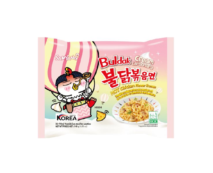Лапша Samyang острая со вкусом курицы и крема карбонара