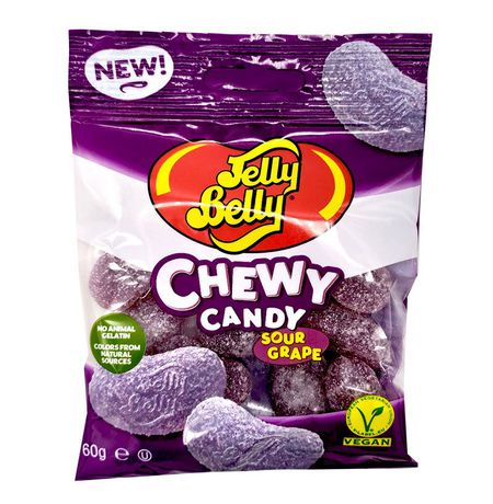 Мармелад Jelly Belly Chewy Candy Sours Grape Кислый Виноград 60 гр