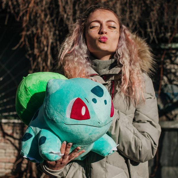 Мягкая игрушка Покемон Бульбазавр Большой (Pokemon Bulbasaur)