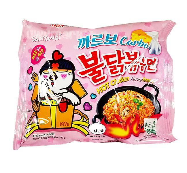 Лапша Samyang острая со вкусом курицы в соусе карбонара