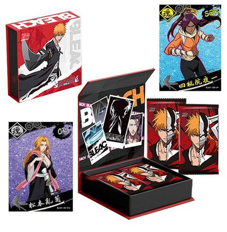 Коллекционные карточки Bleach Premium Red 3 штуки в бустере (Блич)