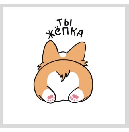 Открытка Корги - Ты Жёпка