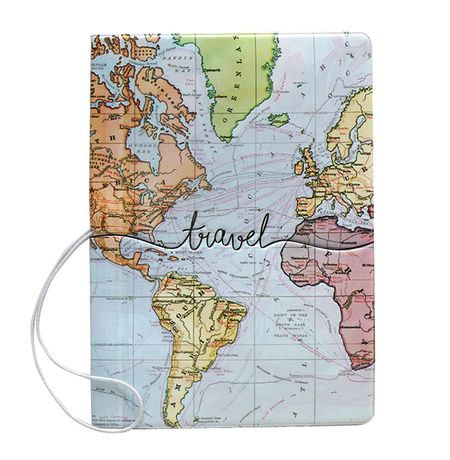Обложка на паспорт Карта Мира - Travel