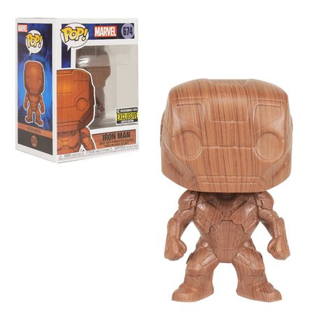 Фигурка Funko POP! Железный Человек - Эксклюзив под дерево (Iron Man Wood Deco Exclusive)