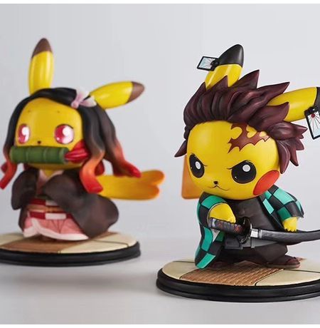 Фигурка Клинок рассекающий демонов Пикачу Незуко (Pikachu Nezuko - Demon Slayer) 13 cм изображение 3